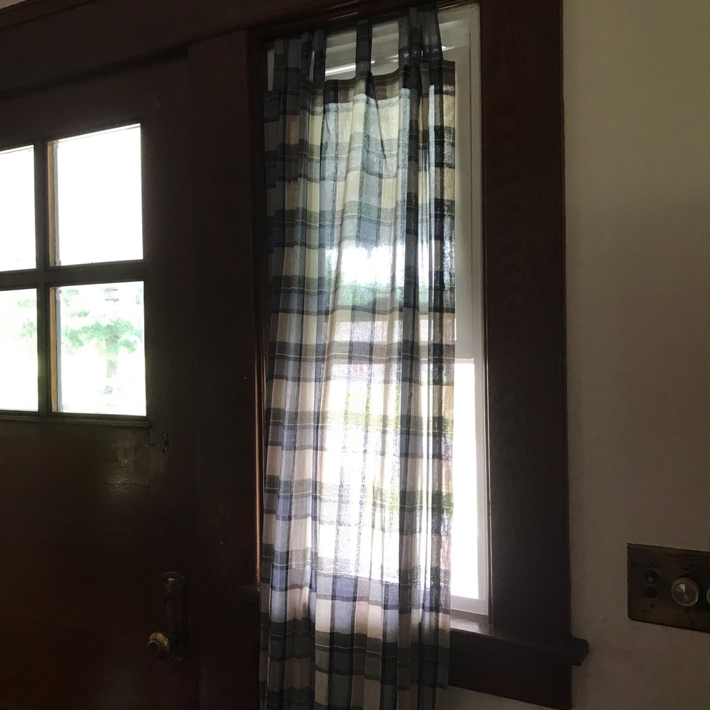 plaid cotton curtains nwot - Picture 1 of 8